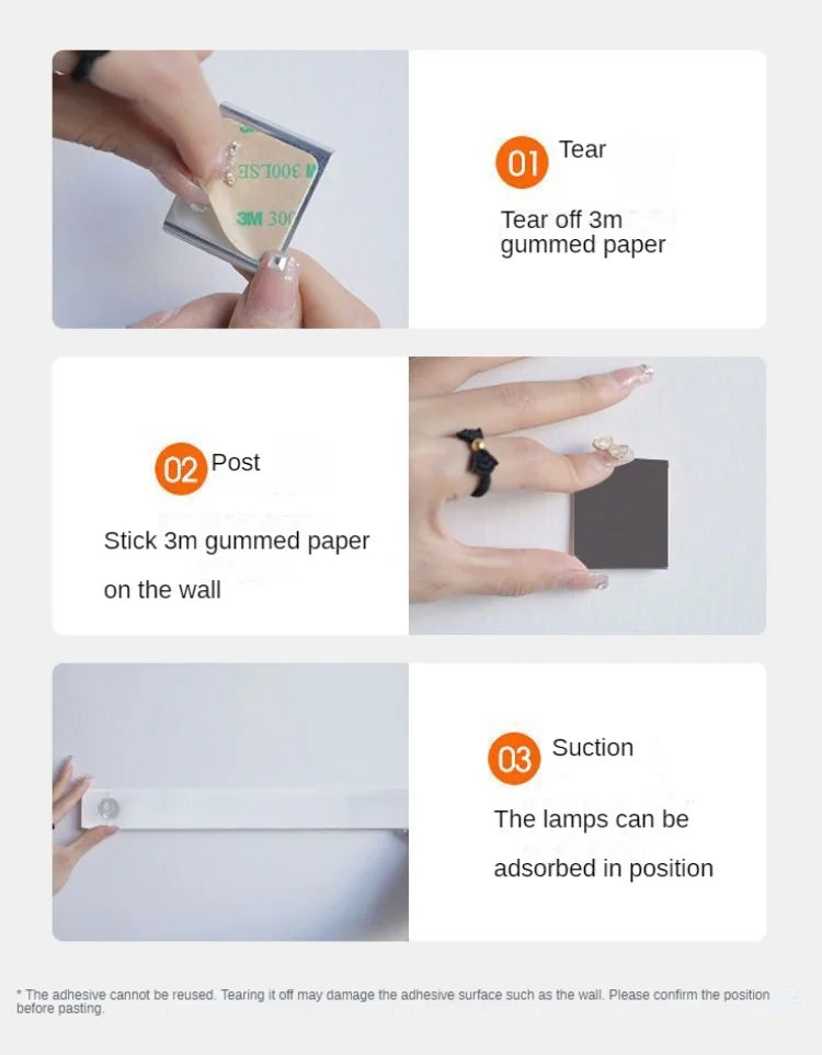 Lámpara LED portátil con sensor de movimiento PIR recargable