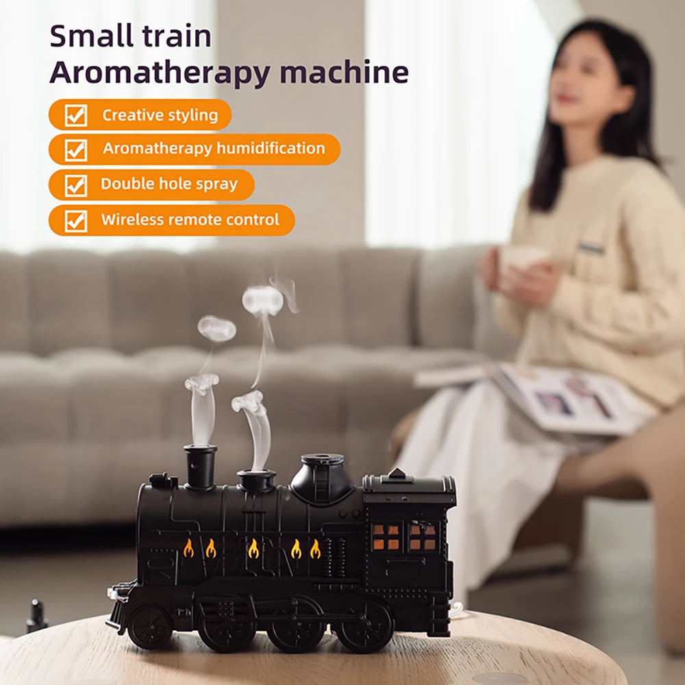 Humidificador ultrasónico aromático con diseño de tren y control remoto