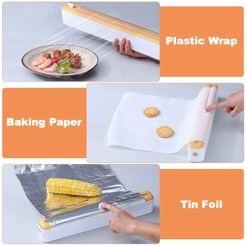 Dispensador magnético de film alimentario con cortador