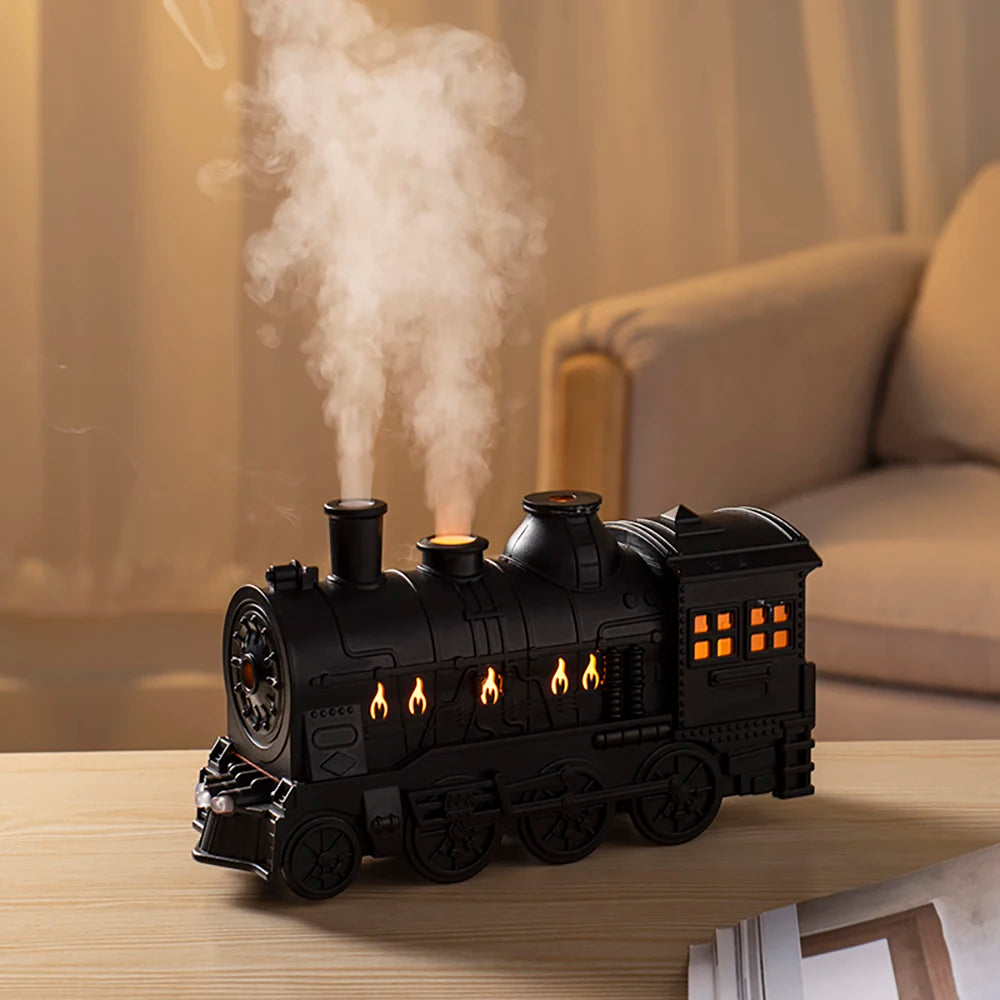 Humidificador ultrasónico aromático con diseño de tren y control remoto