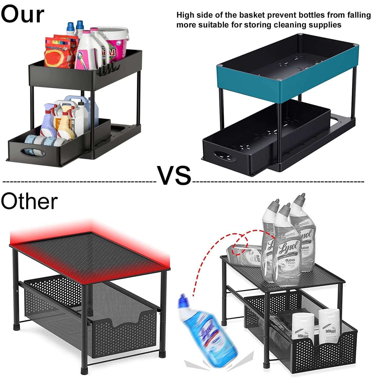 Organizador de lavabo multifunción