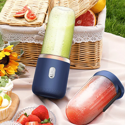 Batidora portátil de jugos con 6 cuchillas USB