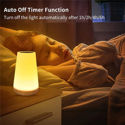 Lámpara de noche RGB con control remoto y ajuste táctil
