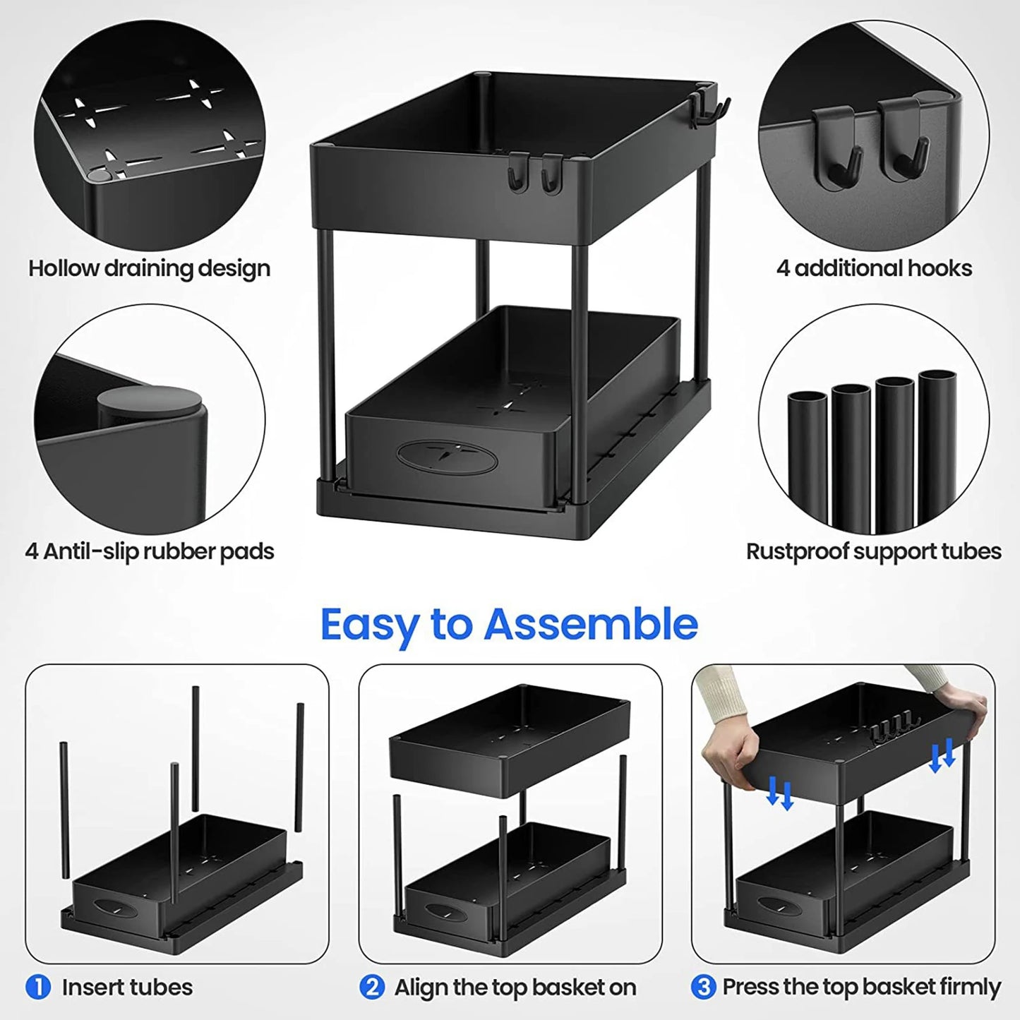Organizador de lavabo multifunción