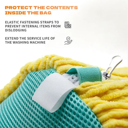 Bolsa de lavado para zapatos con cierre y acolchado protector
