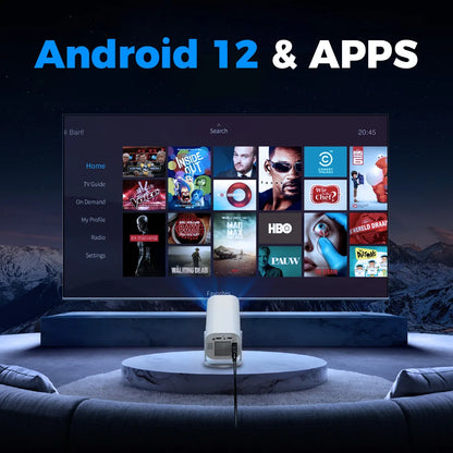 Proyector portátil inteligente 4K con WiFi6 y Android