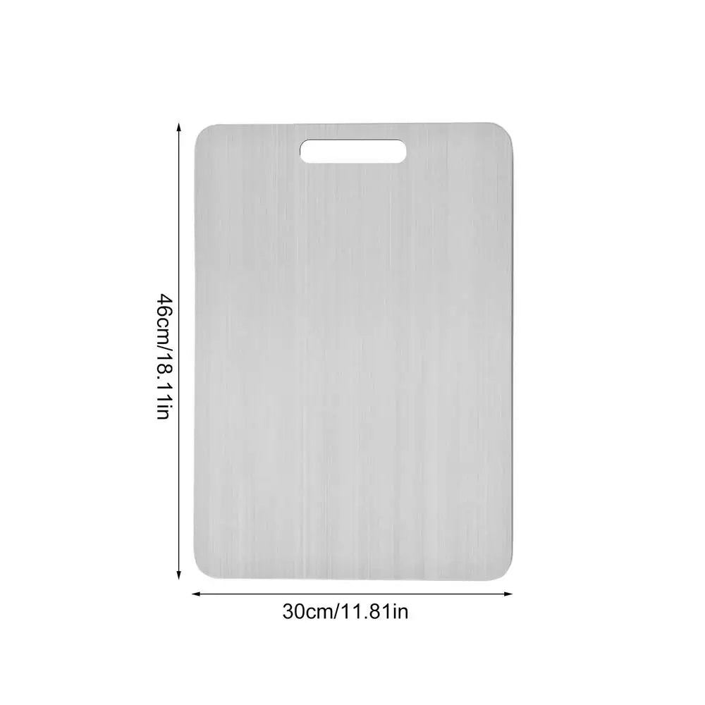 Tabla de cortar de titanio acero inoxidable doble cara cocina