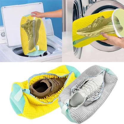 Bolsa de lavado para zapatos con cierre y acolchado protector