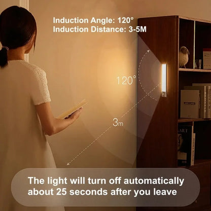 Lámpara LED portátil con sensor de movimiento PIR recargable