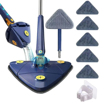 Mopa triangular telescópica giratoria 360° para pisos y techos