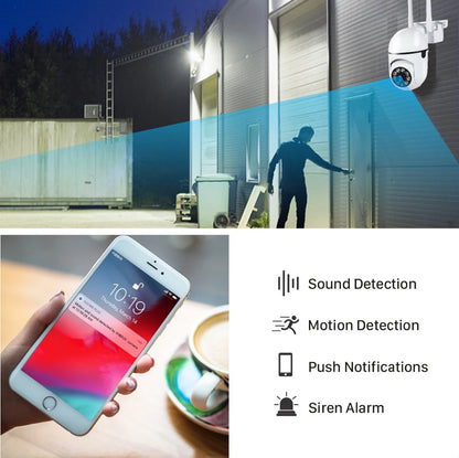 Cámara de seguridad WiFi 8MP exterior con zoom y visión nocturna