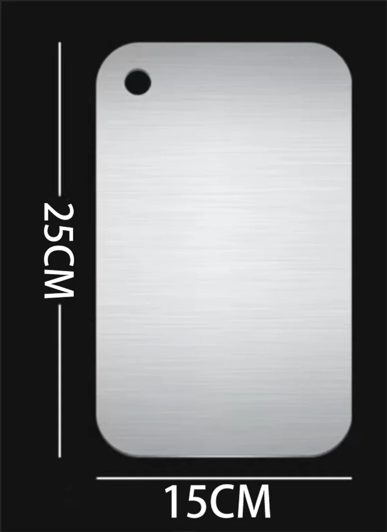 Tabla de cortar de titanio acero inoxidable doble cara cocina