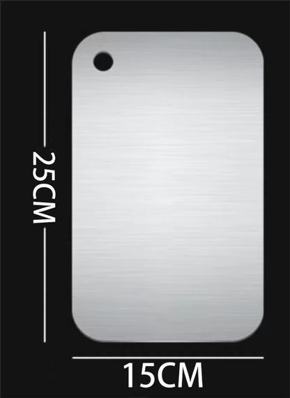Tabla de cortar de titanio acero inoxidable doble cara cocina