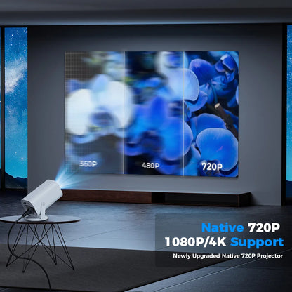 Proyector portátil inteligente 4K con WiFi6 y Android