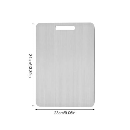 Tabla de cortar de titanio acero inoxidable doble cara cocina