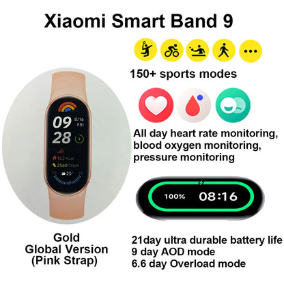Pulsera inteligente con pantalla AMOLED y monitor de salud