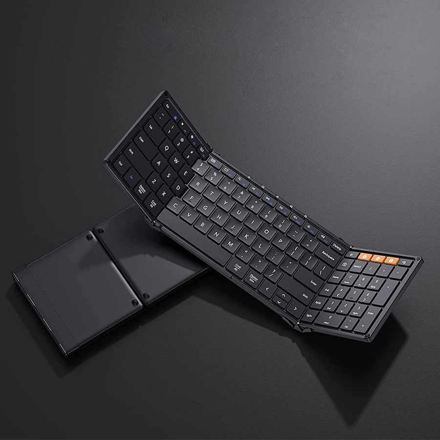 Teclado inalámbrico plegable con Bluetooth y teclado numérico