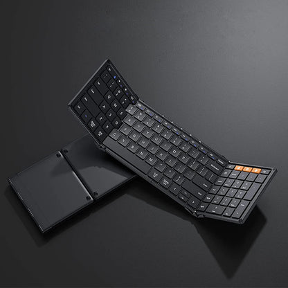 Teclado inalámbrico plegable con Bluetooth y teclado numérico