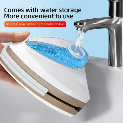 Limpiavidrios magnético doble cara con descarga automática de agua