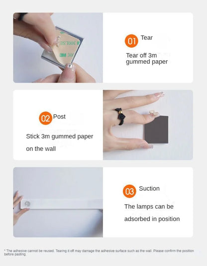 Lámpara LED portátil con sensor de movimiento PIR recargable