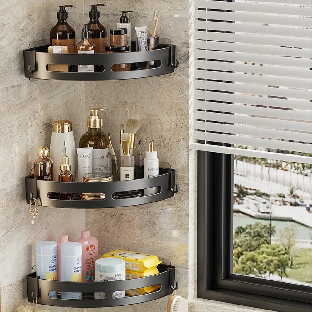 Estantería de esquina para baño o cocina