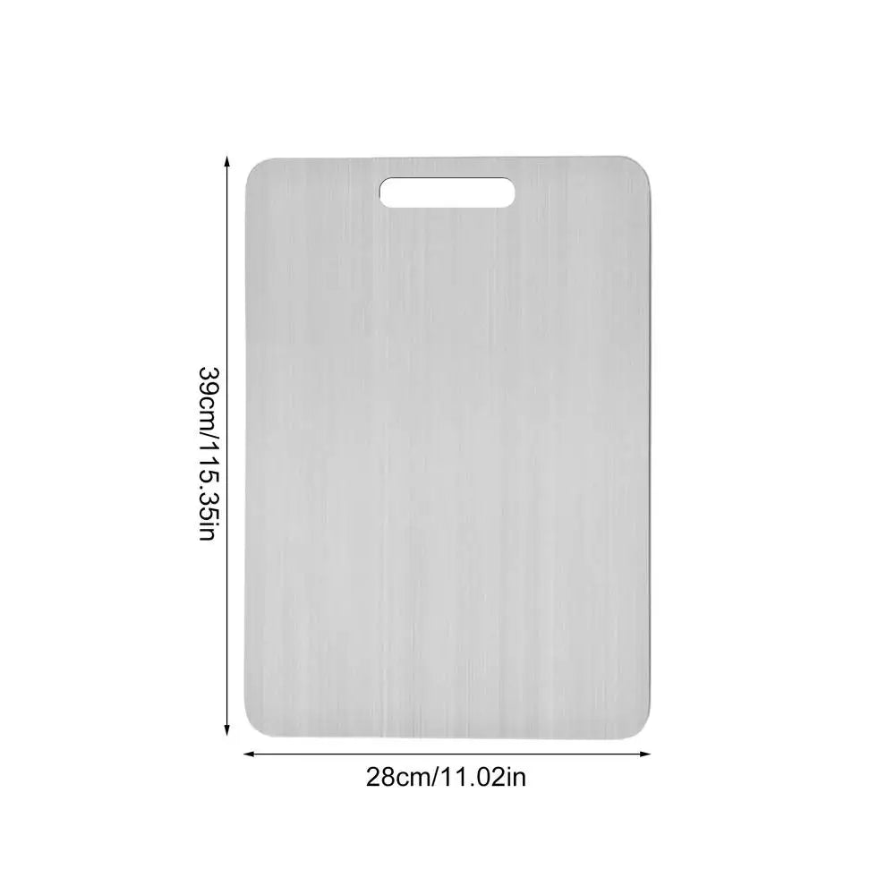 Tabla de cortar de titanio acero inoxidable doble cara cocina