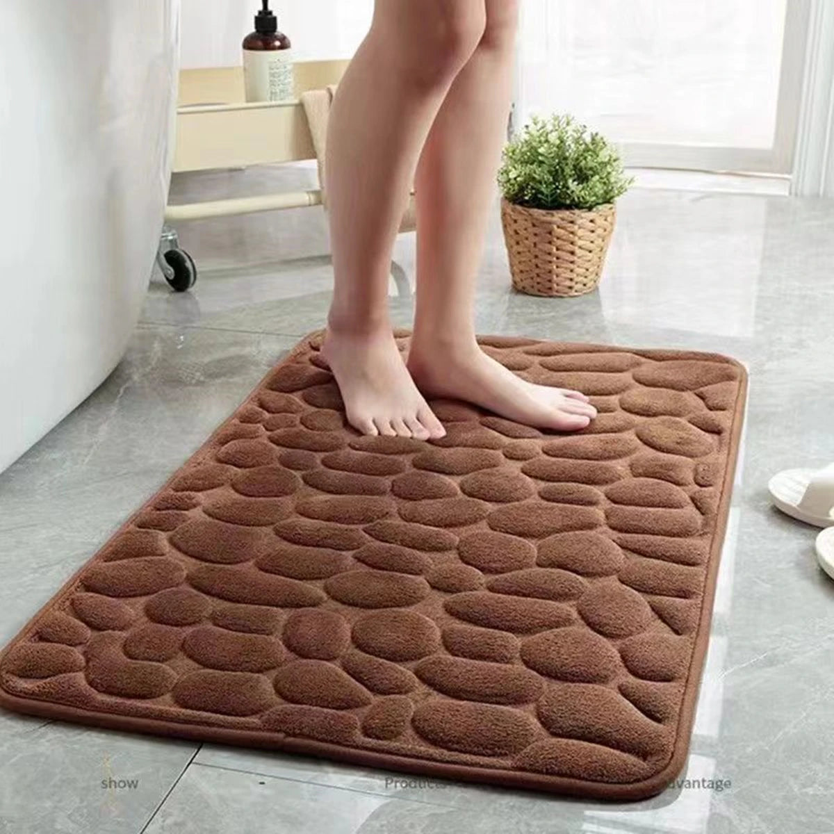 Alfombrilla de baño antideslizante y absorbente