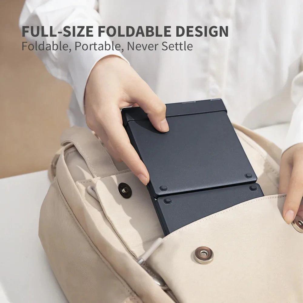 Teclado inalámbrico plegable con Bluetooth y teclado numérico