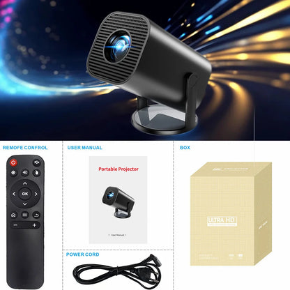 Proyector portátil inteligente 4K con WiFi6 y Android
