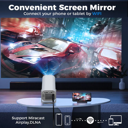 Proyector portátil inteligente 4K con WiFi6 y Android