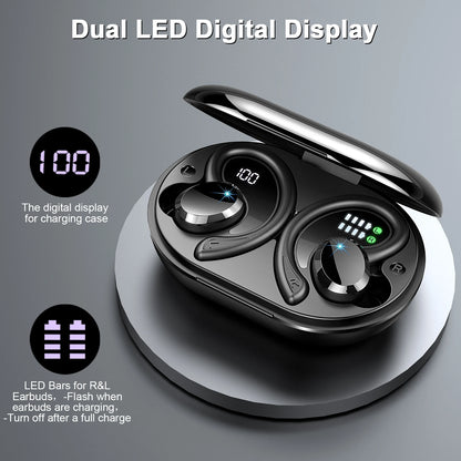 Auriculares inalámbricos Bluetooth 5.3 con micrófono y graves potentes