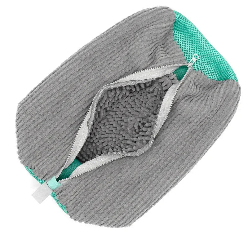 Bolsa de lavado para zapatos con cierre y acolchado protector