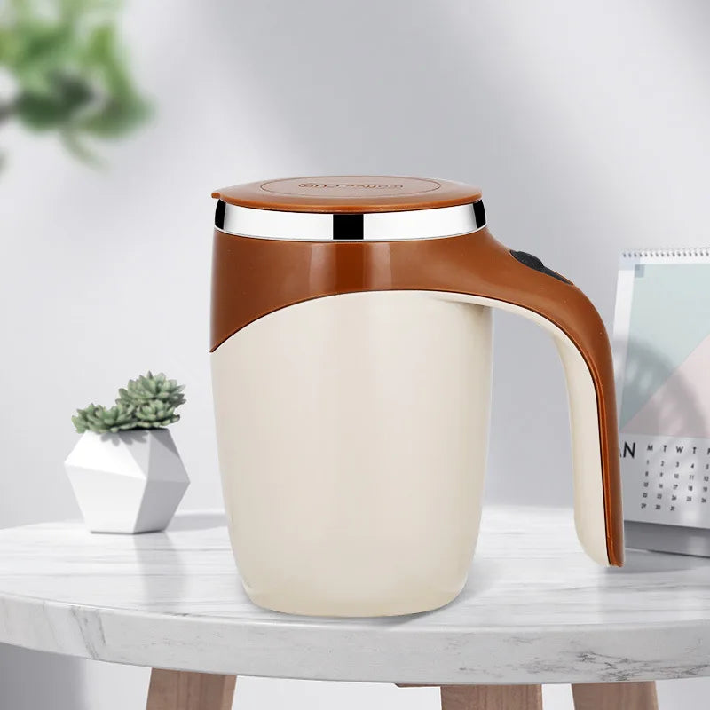 Taza mezcladora automática recargable de acero inoxidable