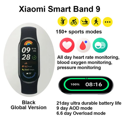 Pulsera inteligente con pantalla AMOLED y monitor de salud