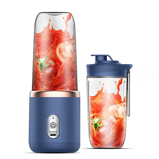 Batidora portátil de jugos con 6 cuchillas USB