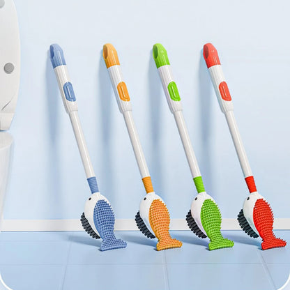 Cepillo de baño montado en pared con diseño animal y soporte