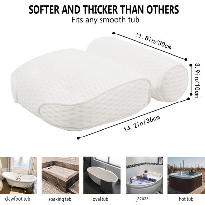Almohada de Baño Air Mesh con Soporte para Cuello, Cabeza y Espalda