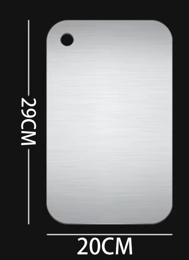 Tabla de cortar de titanio acero inoxidable doble cara cocina