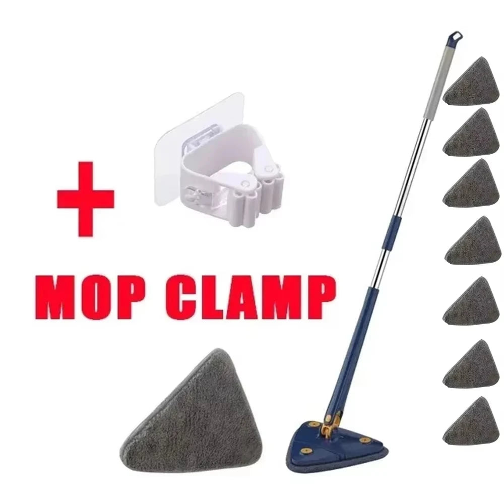 Mopa triangular telescópica giratoria 360° para pisos y techos