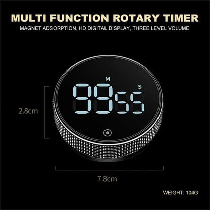 Temporizador digital LED magnético para cocina y estudio