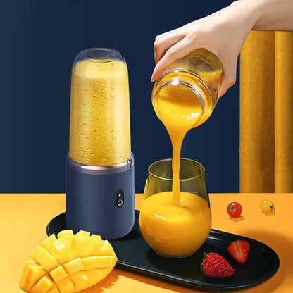 Batidora portátil de jugos con 6 cuchillas USB