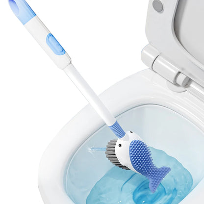 Cepillo de baño montado en pared con diseño animal y soporte