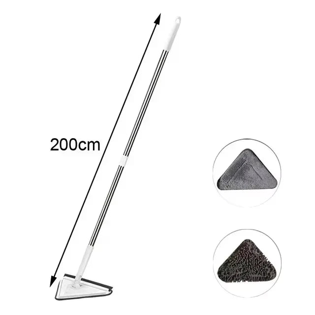 Mopa triangular telescópica giratoria 360° para pisos y techos