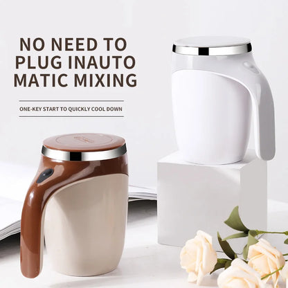 Taza mezcladora automática recargable de acero inoxidable