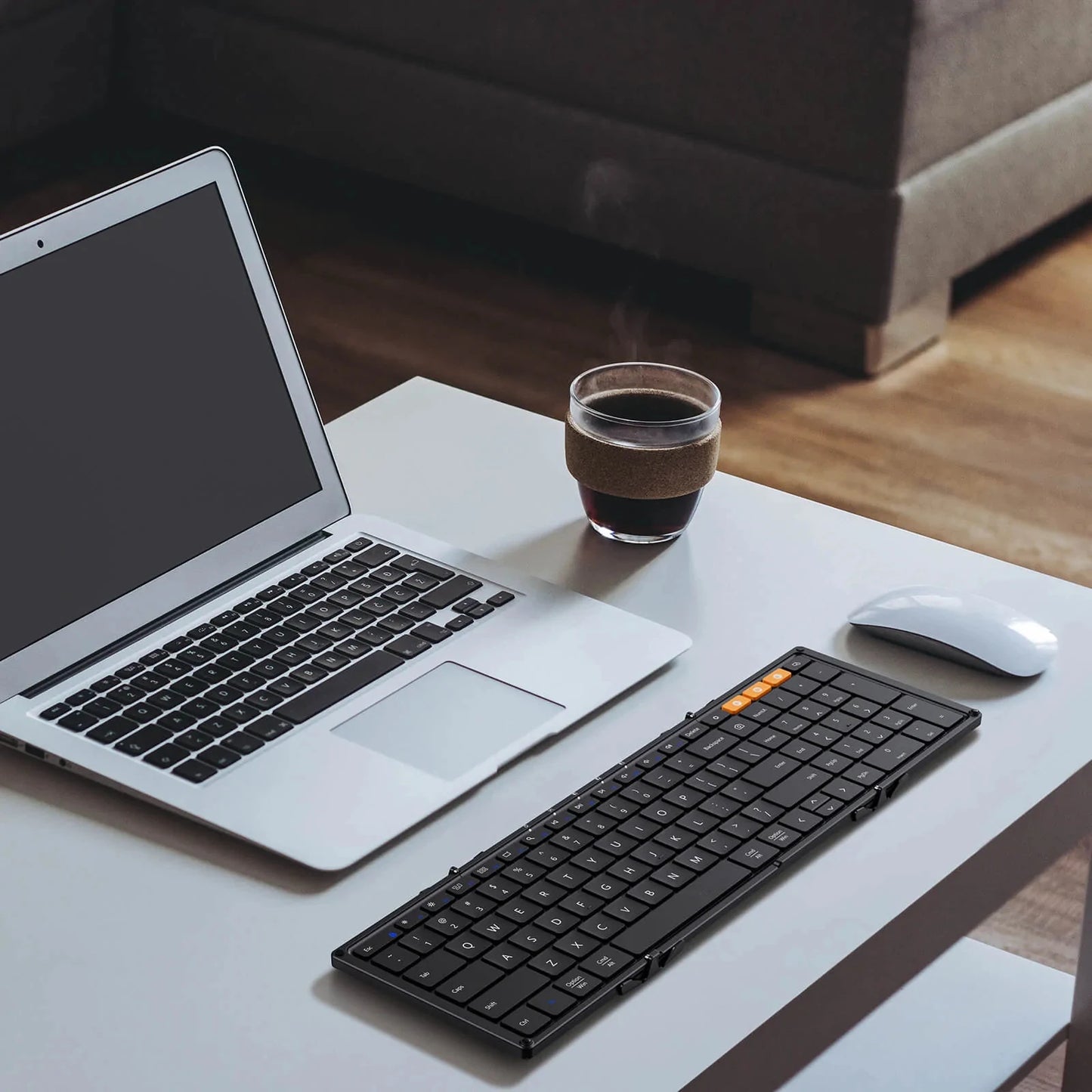 Teclado inalámbrico plegable con Bluetooth y teclado numérico