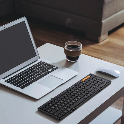 Teclado inalámbrico plegable con Bluetooth y teclado numérico
