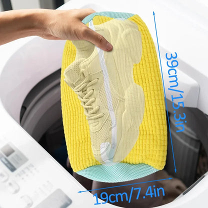 Bolsa de lavado para zapatos con cierre y acolchado protector