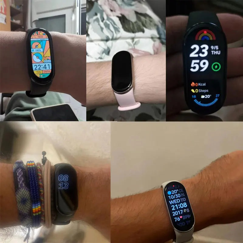 Pulsera inteligente con pantalla AMOLED y monitor de salud