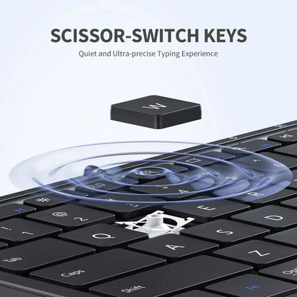 Teclado inalámbrico plegable con Bluetooth y teclado numérico