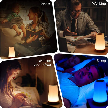 Lámpara de noche RGB con control remoto y ajuste táctil